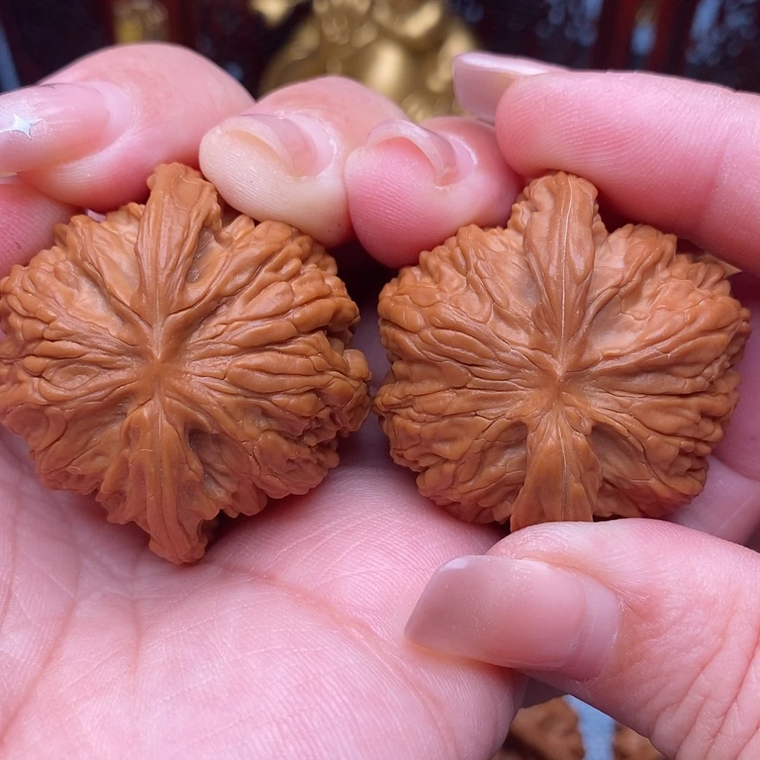 海***.文玩核桃把件40.8圈山地磨