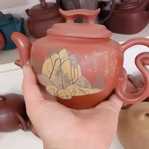 茶杯绿泥宜兴紫砂全手工制作