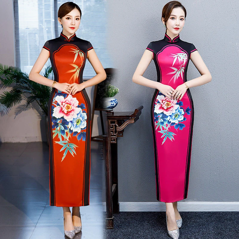 BDDBF轻奢传统国风中式长款改良旗袍2025新款年轻款女日常复古修