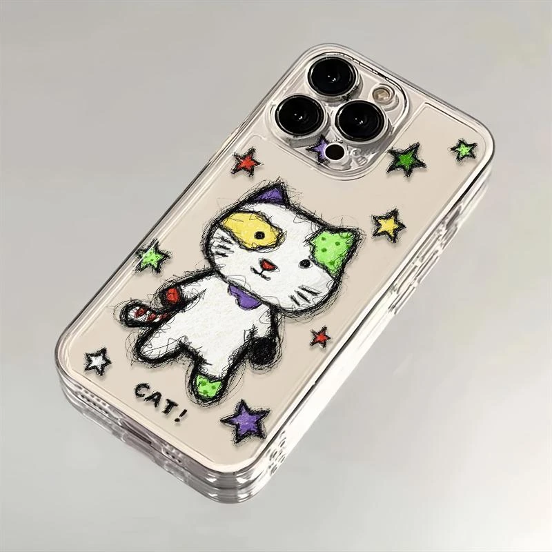潦草星星小怪适用iphone16苹果15手机壳小米OPPO华为VIVO荣耀一加