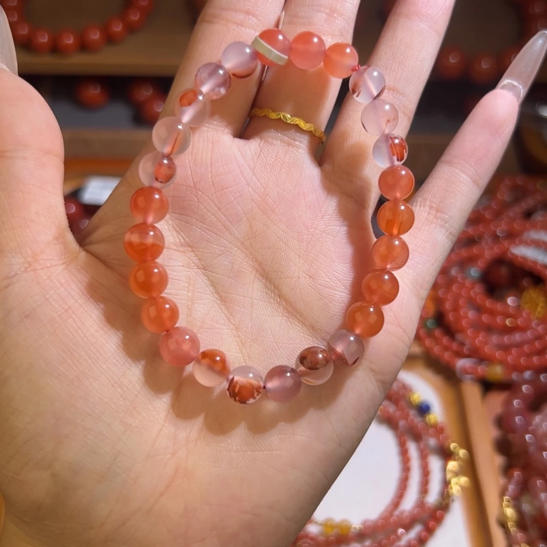 南红玛瑙手串未镶嵌7mm