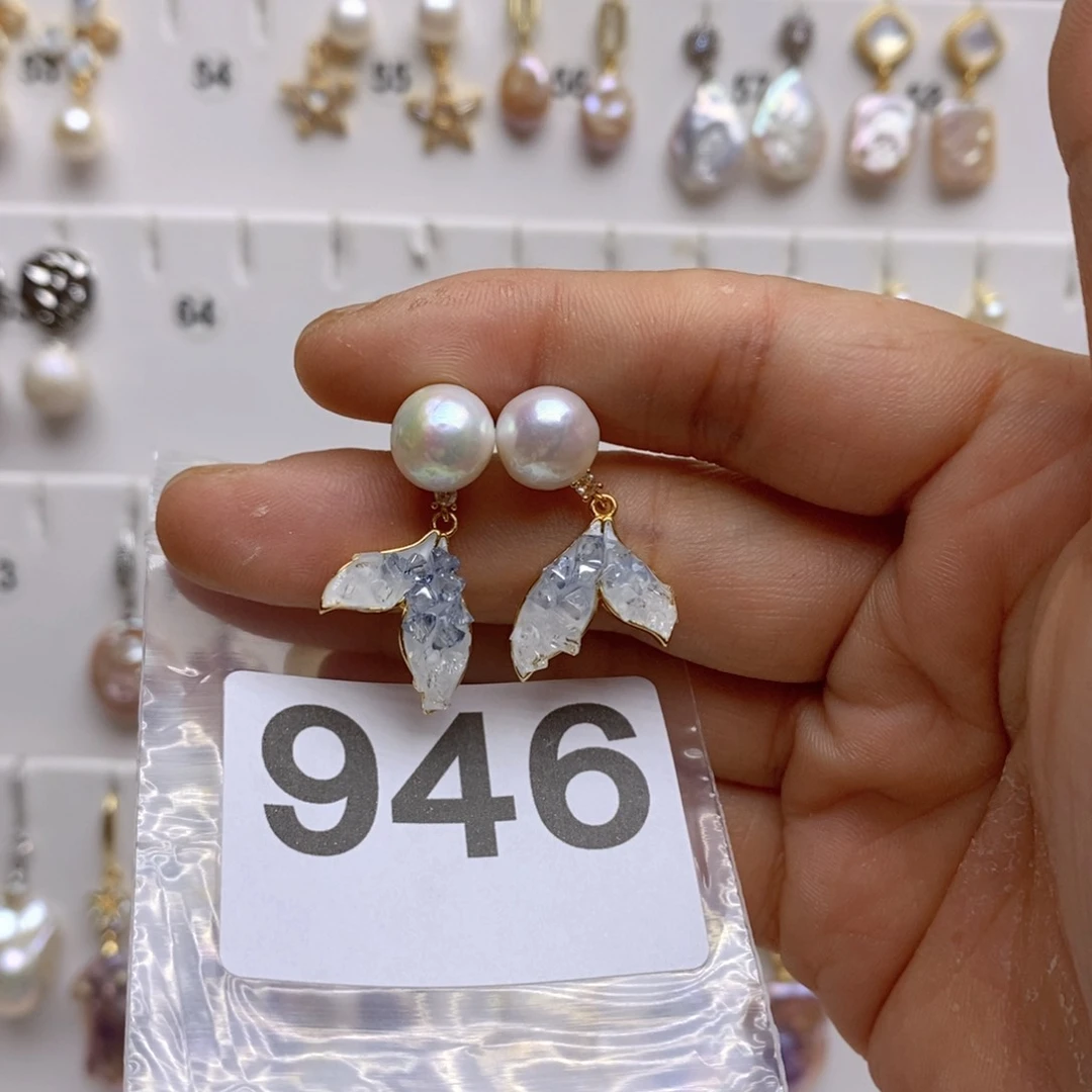 淡水珍珠颈饰银S925镶嵌946