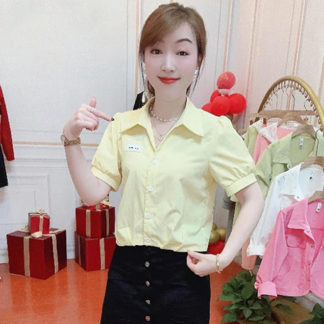 2025夏季新款韩版衬衫女设计感小众网红爆款简约短袖时尚别致上衣