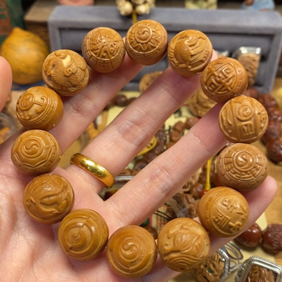 厚*、潍坊核雕桃核雕刻玄阴四象