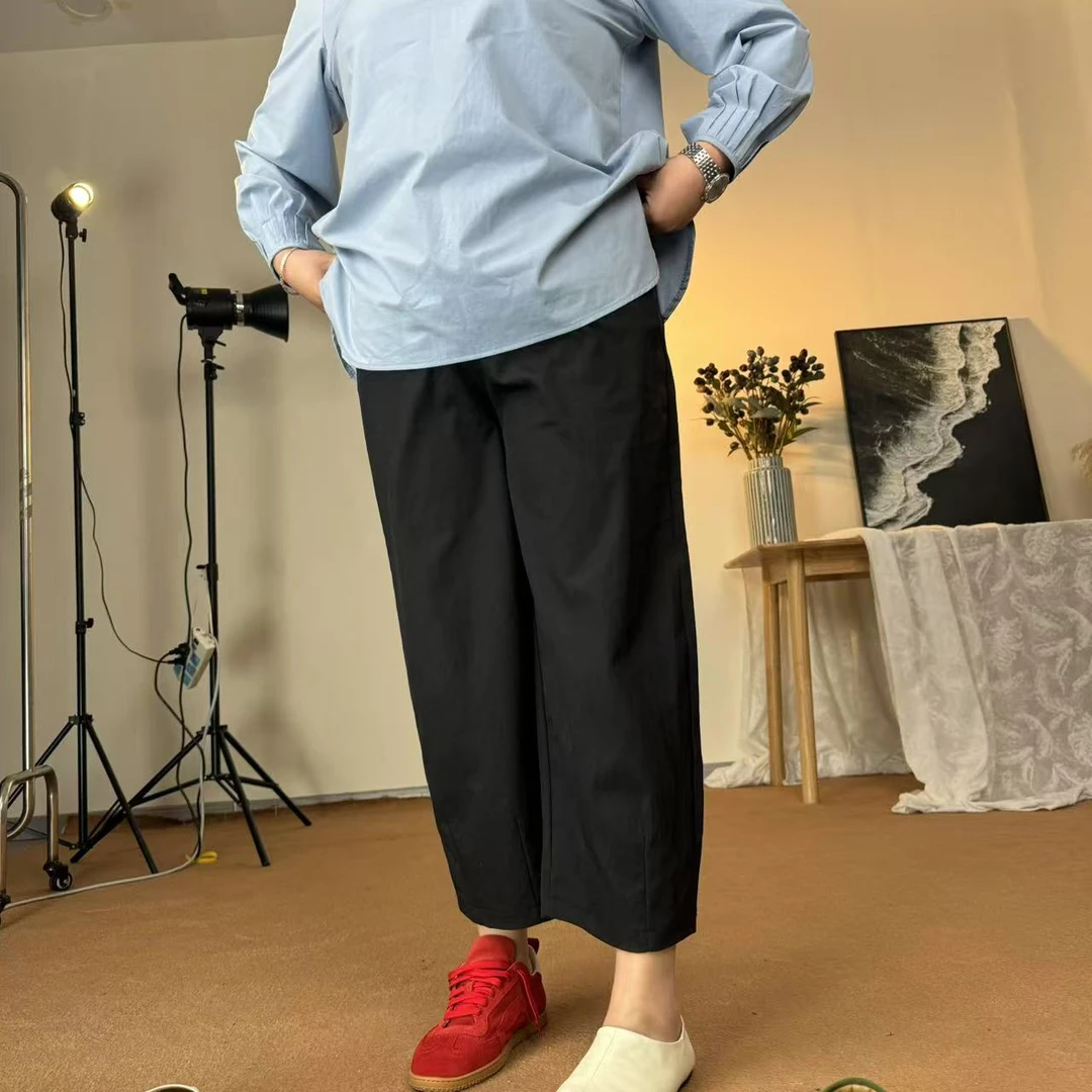 236-51324 薄款春季黑色萝卜裤