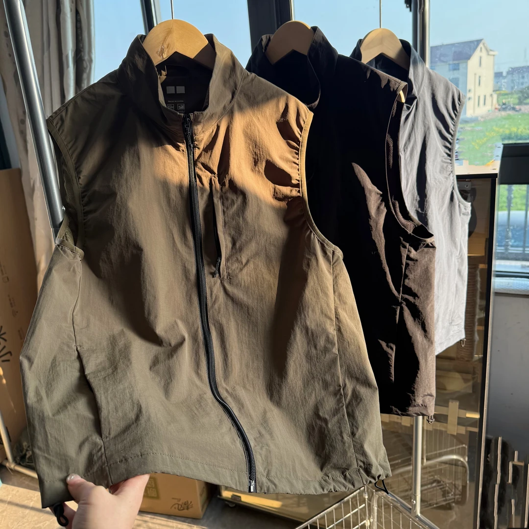 春夏新建机能户外防风马甲男女同款运动休闲背心都市通勤款上衣