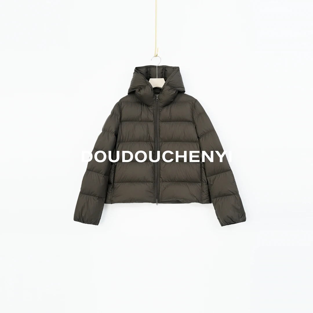 【DOUDOUCHENYI】95白鹅绒女士连帽休闲羽绒服-7813