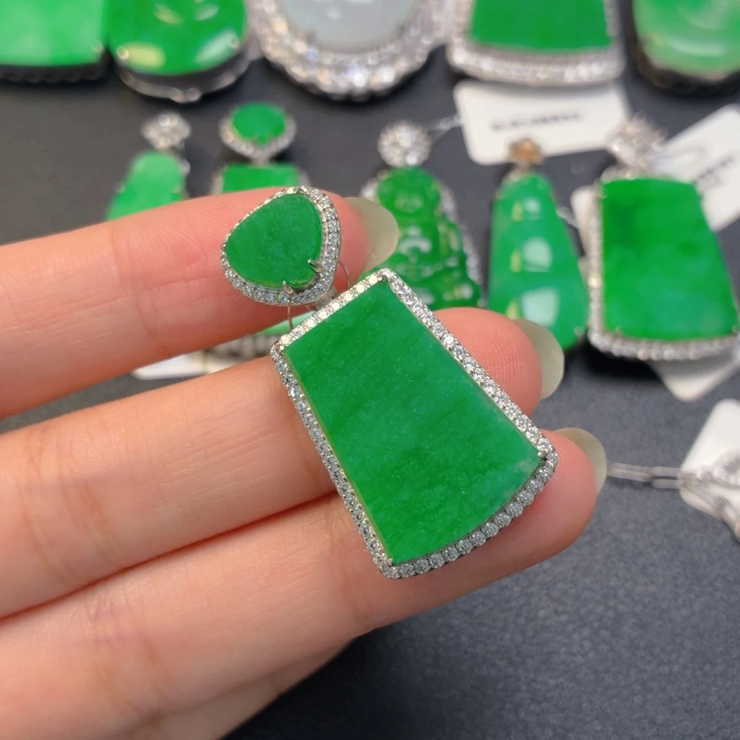 翡翠银S925镶嵌颈饰