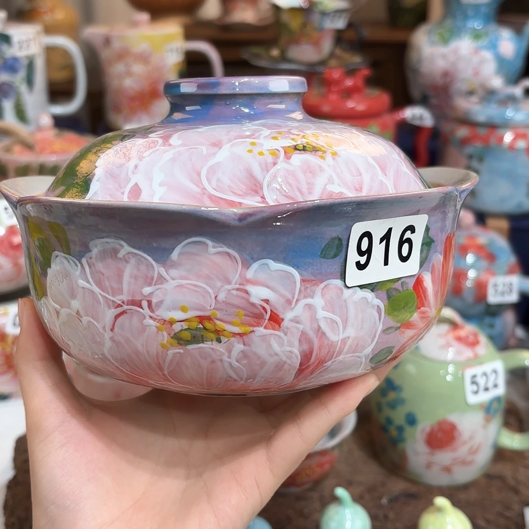 景德镇手绘高温釉下彩陶瓷茶具