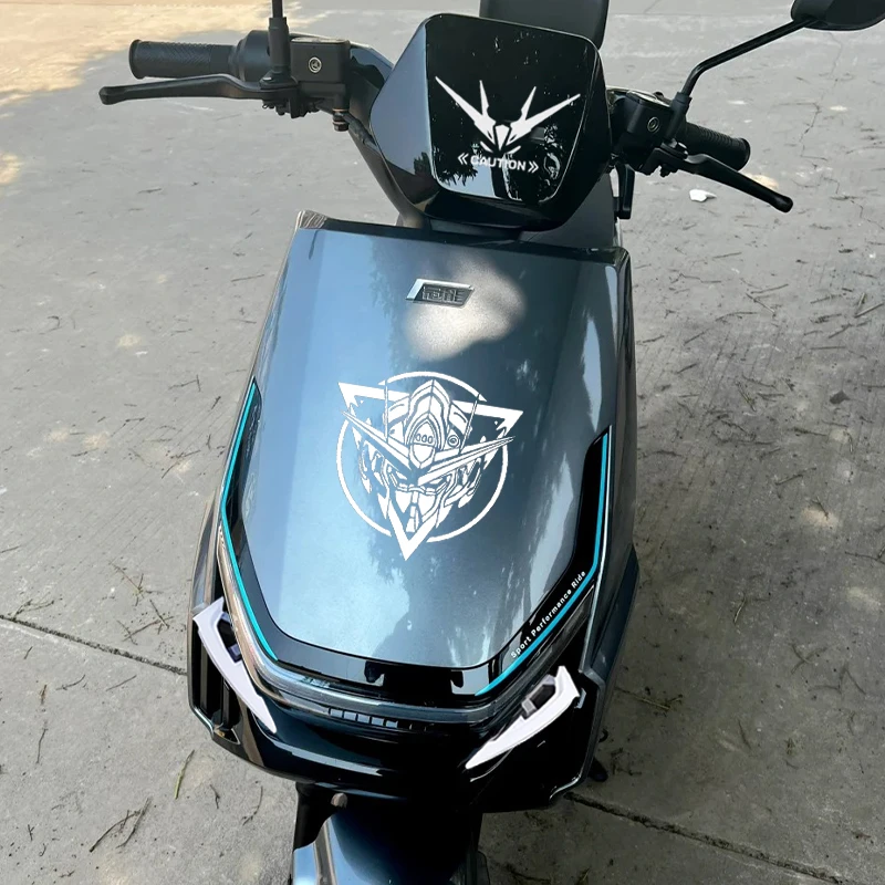 适用于雅迪冠能T35电动车定风翼贴车身拉花大灯改装装饰高达贴纸