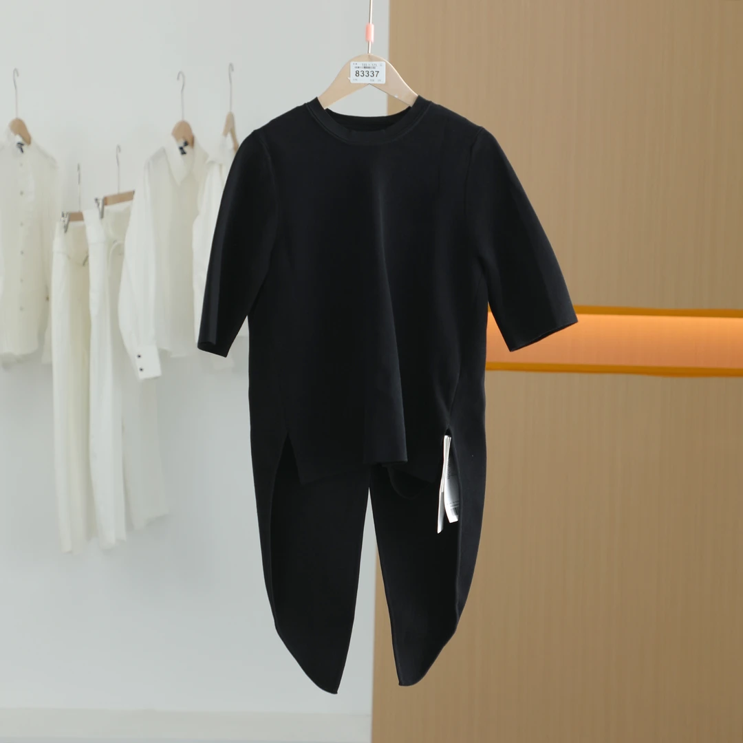 【半价q仓-唐长老自营】货号83337女装新款中袖套头毛衫J