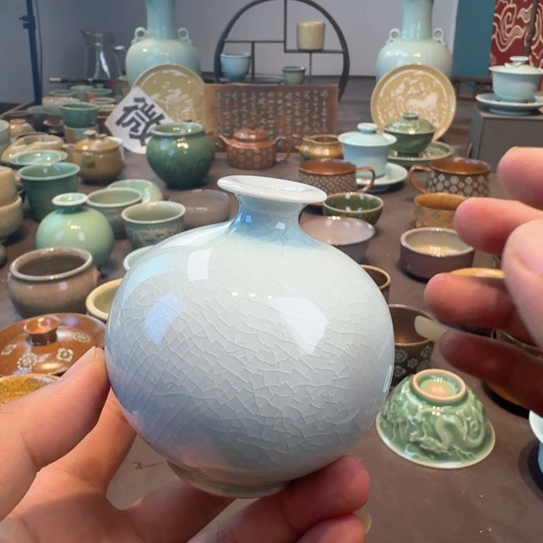 龙泉青瓷茶具微瑕