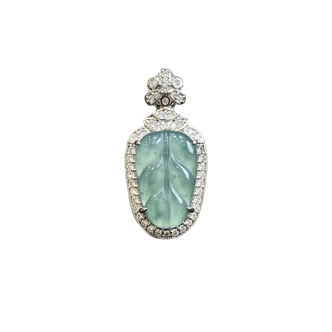 翡翠叶子吊坠(不带链) A33-24