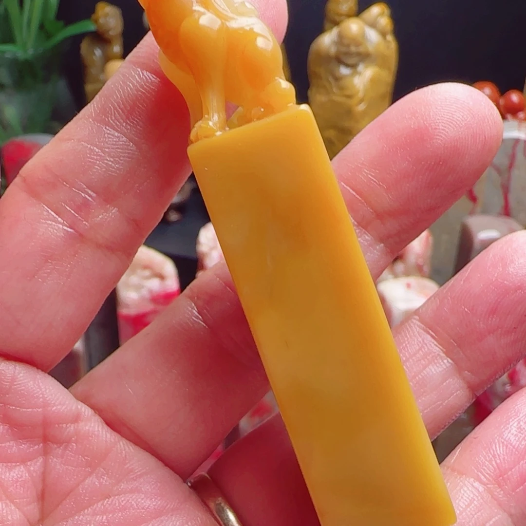 昌化石田黄冻印章