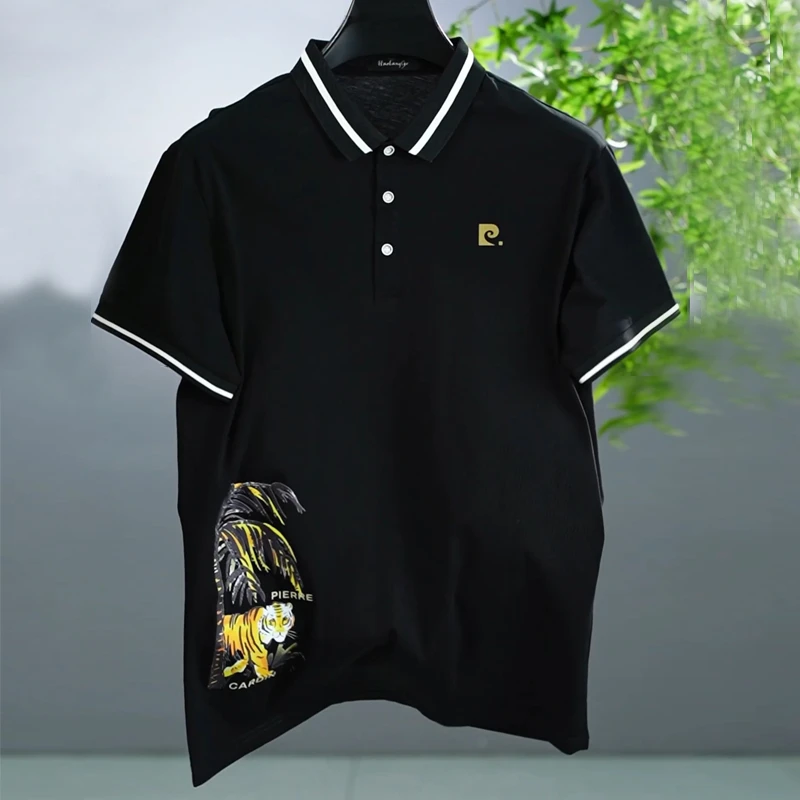 肥佬男士加肥加大码短袖翻领POLO衫半袖休闲T恤胖人夏天衣服XXXXL