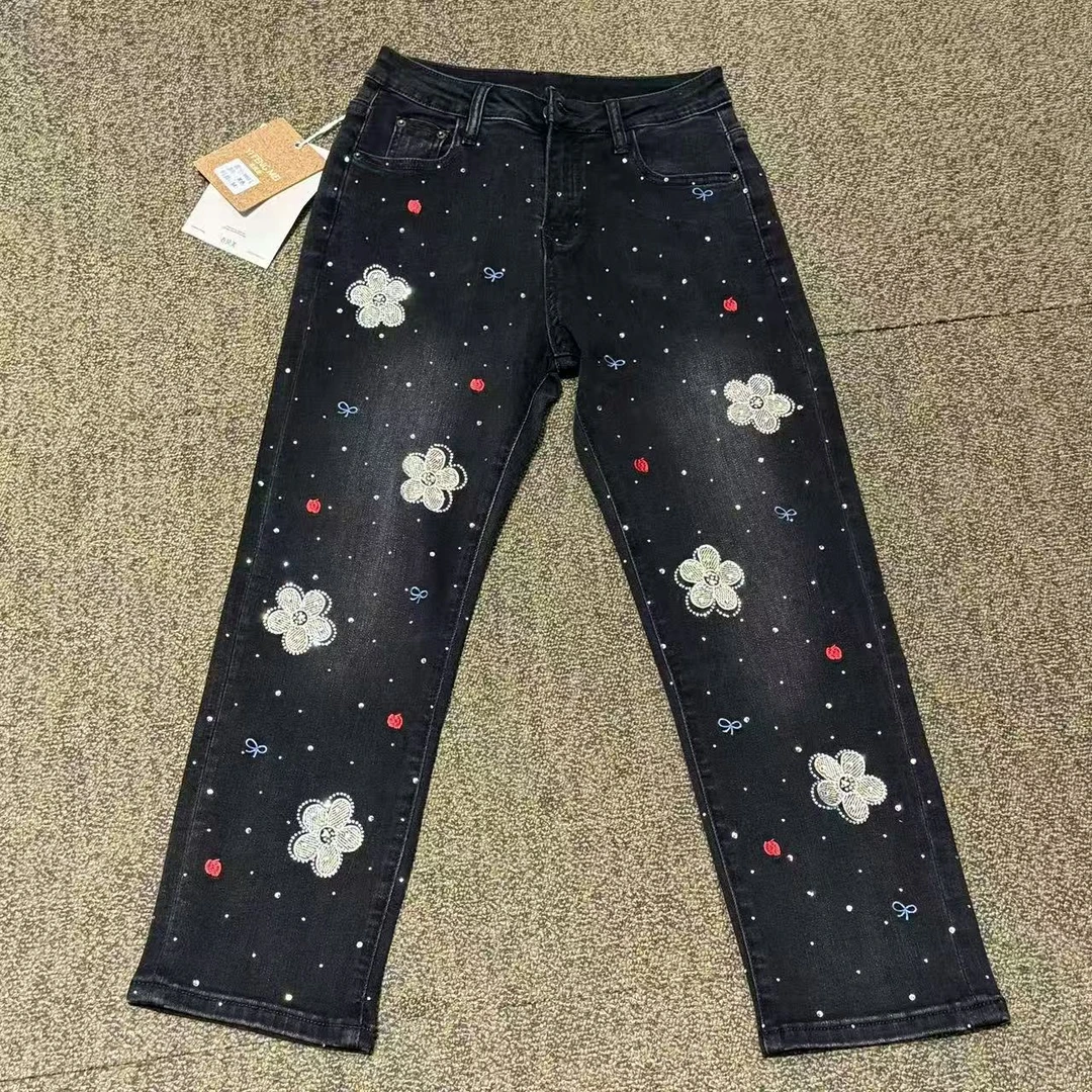 【YJ·原创】2026早春新款无弹宽松百搭显瘦牛仔直筒烟管裤女 YK1146