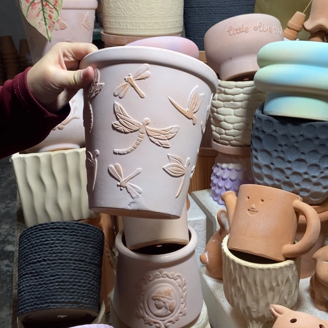 17×17雾化蜻蜓盆1个