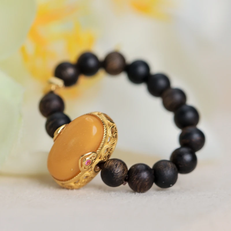 沉香【揽香集】戒指-沉水芽庄白棋戒指s