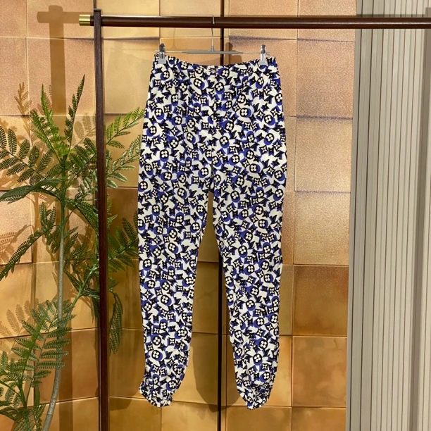 未使用 LouisVuitton/路易威登 lv蓝白老花满印慢跑裤/34码/23598