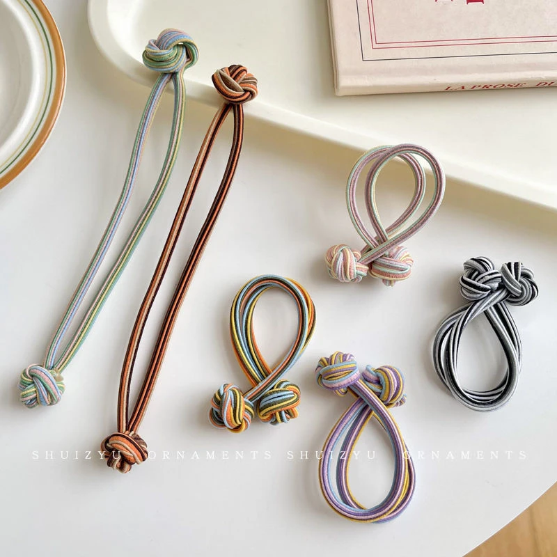 高马尾打结发绳女2023新款头绳扎头发加粗皮筋高弹力耐用发圈头d1