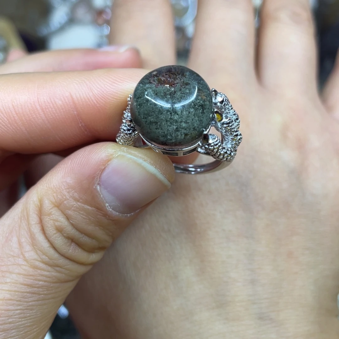 【闪购商品】银S925镶嵌珠宝半成品水晶戒指