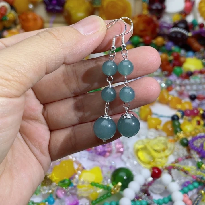 树脂制品27号蓝色耳坠
