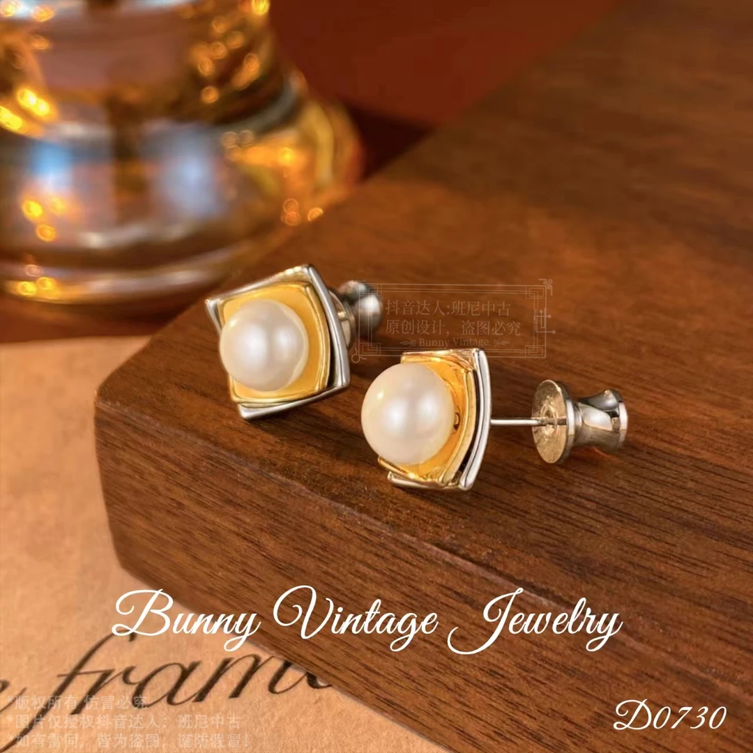 镀K金 D0730 法★DV For Paris 限定 通勤 耳钉