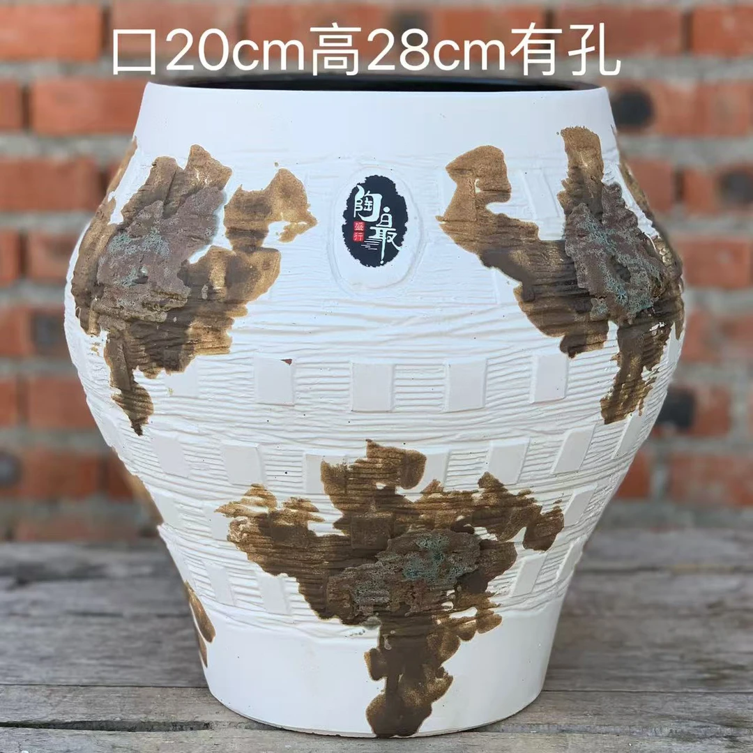 93粗陶大口径透气多肉植物花盆