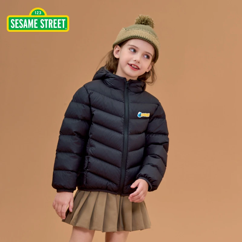 芝麻街儿童轻薄羽绒服90绒新国标连帽羽绒服SS502-NZB