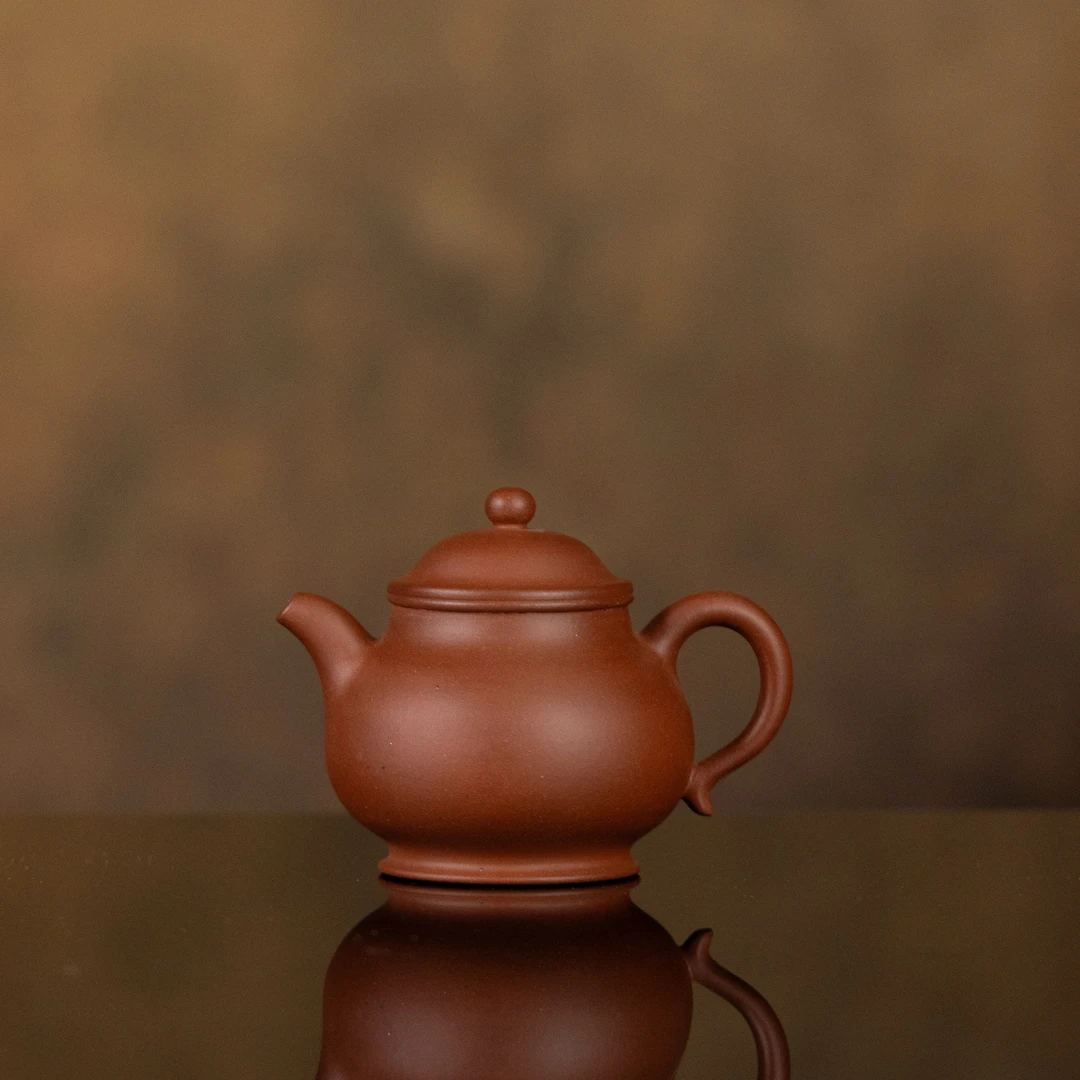 【利贞l潘壶】原矿红清水泥 约160cc 手工制作 紫砂壶 茶具JS