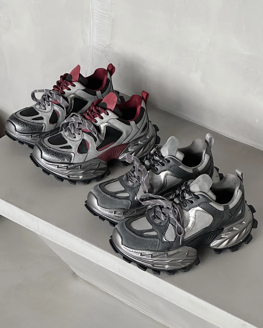 美式复古真皮老爹鞋高级感双鞋带2025春欧货新款百搭厚底增高休闲