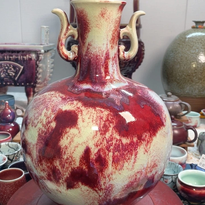 摆件钧瓷平安如意尊