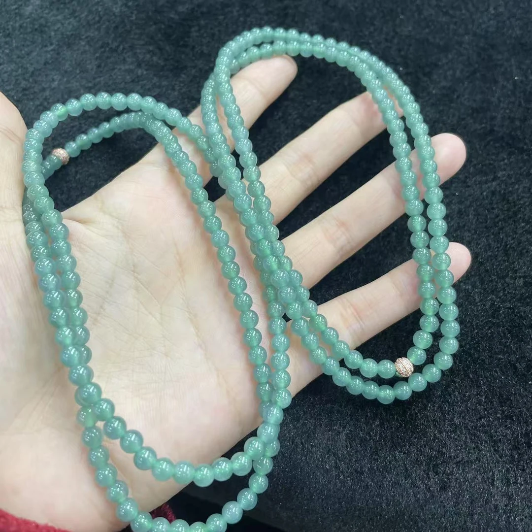 【玉经纶】30235/Q32-翡翠珠链-多样性发其一约4mm/约120颗