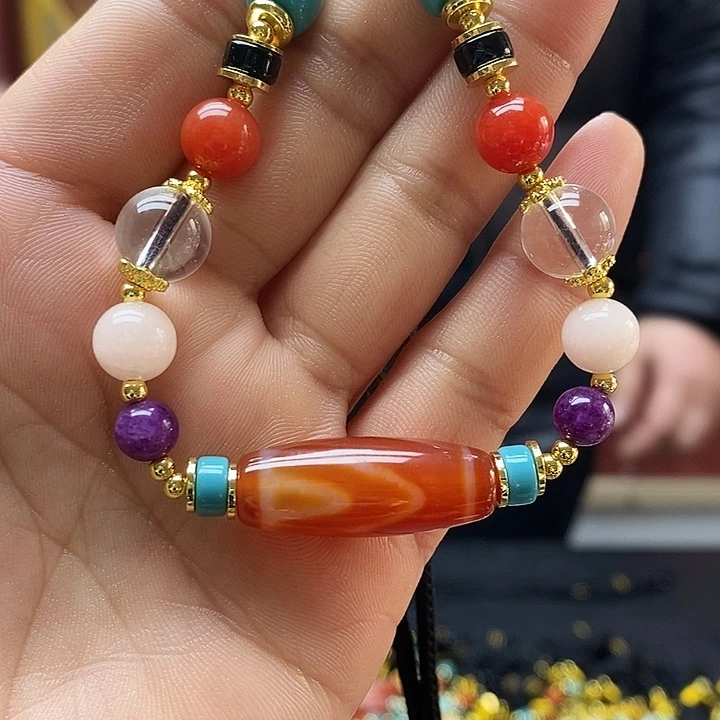 玛瑙/玉髓合金颈饰