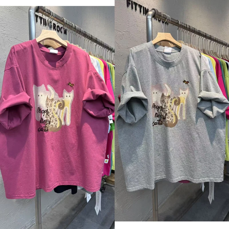 990夏季新款韩版字母豹纹猫宽松大版休闲圆领短袖T恤女