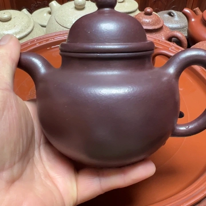 紫砂茶壶臻*宜兴原矿石红