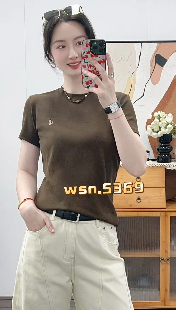 5369秋装新款时尚百搭简约显瘦修身上衣