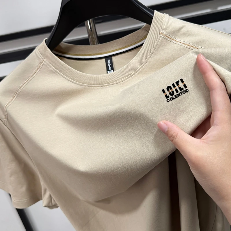 CATIA SELI休闲运动短袖t恤男2025夏季新款立体裁剪上衣圆领百搭