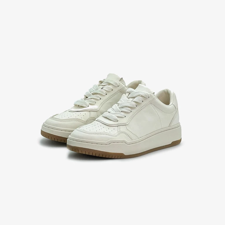 2025新款马皮厚底小白鞋女百搭舒适柔软系带休闲板鞋女鞋运动鞋潮