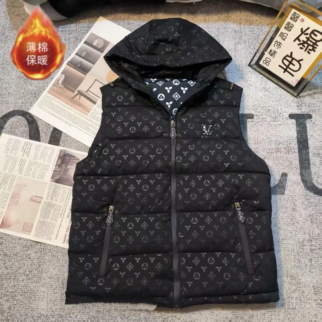 男士加厚棉马甲连帽潮牌休闲秋冬季坎肩背心新款时尚潮流外套