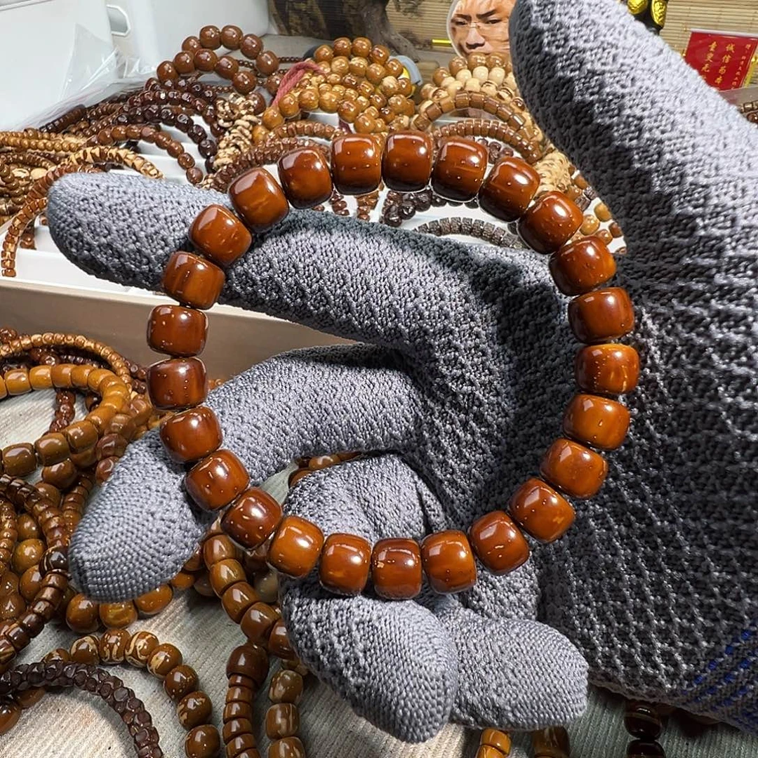 紫金鼠手串9.4实心红皮