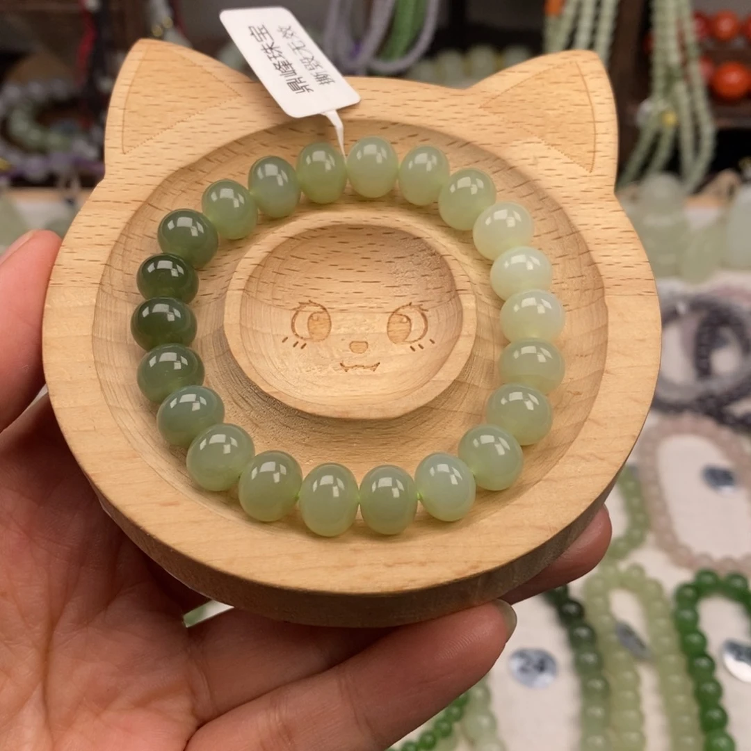 和田玉手链未镶嵌宜*雅微瑕