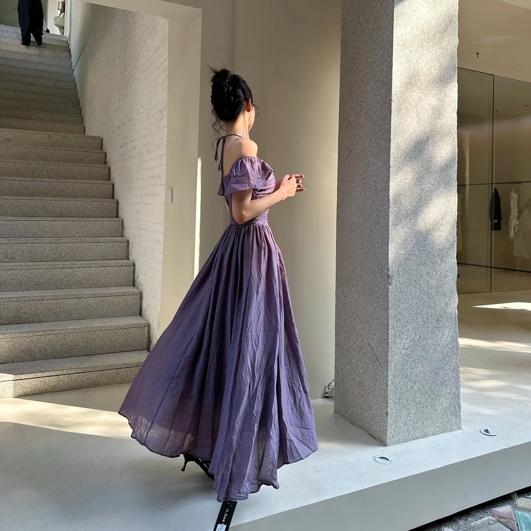 断码孤品！no退no换【蒹葭】千金风连衣裙仙女风高腰长款法式夏季