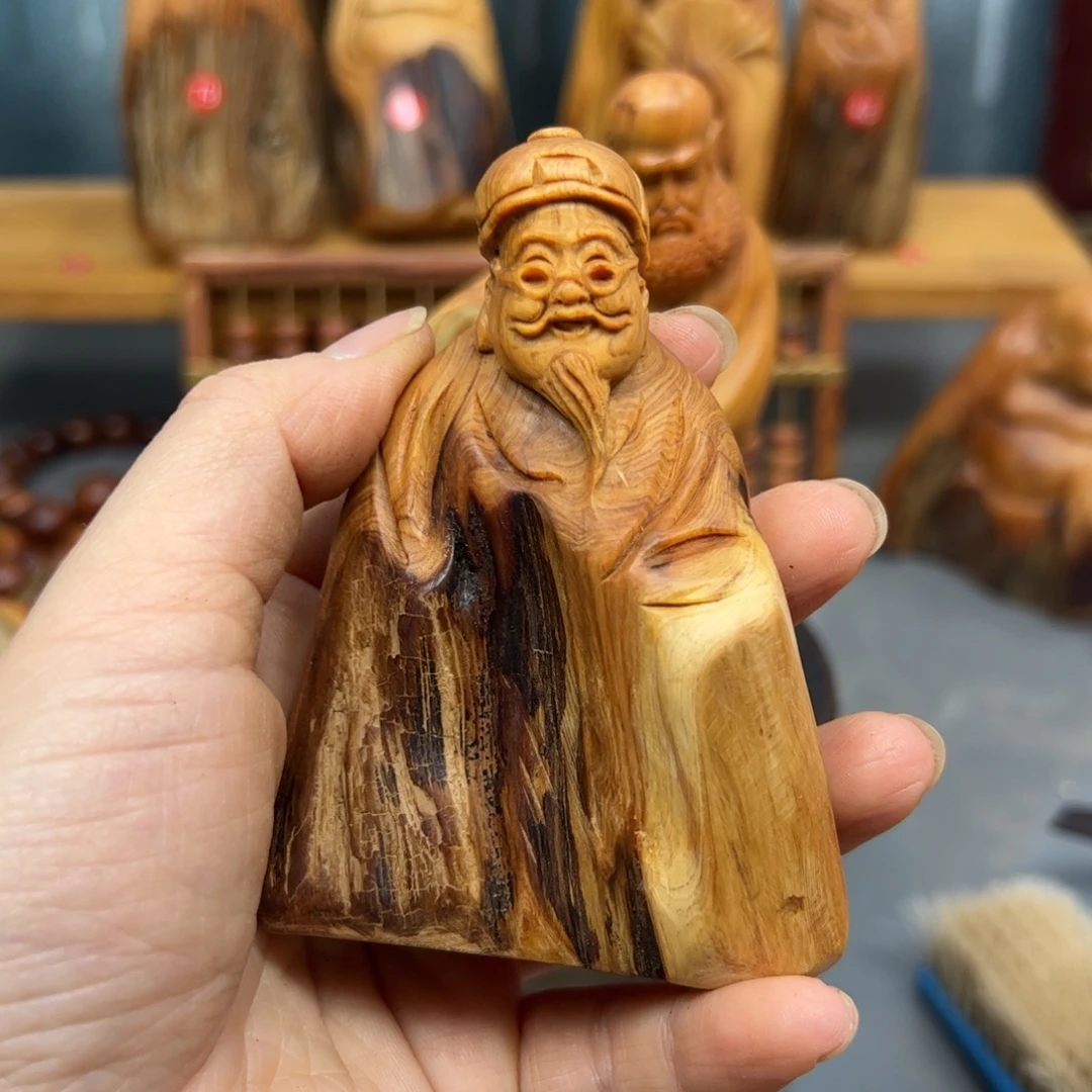 淼***步柏木崖柏木摆件手把件，