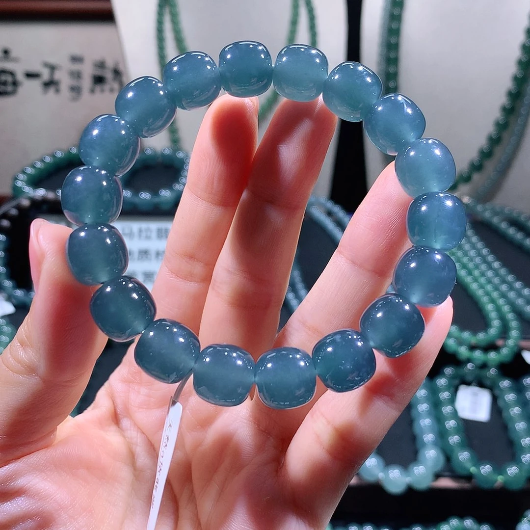 未镶嵌手链翡翠天然a货翡翠手串12mm
