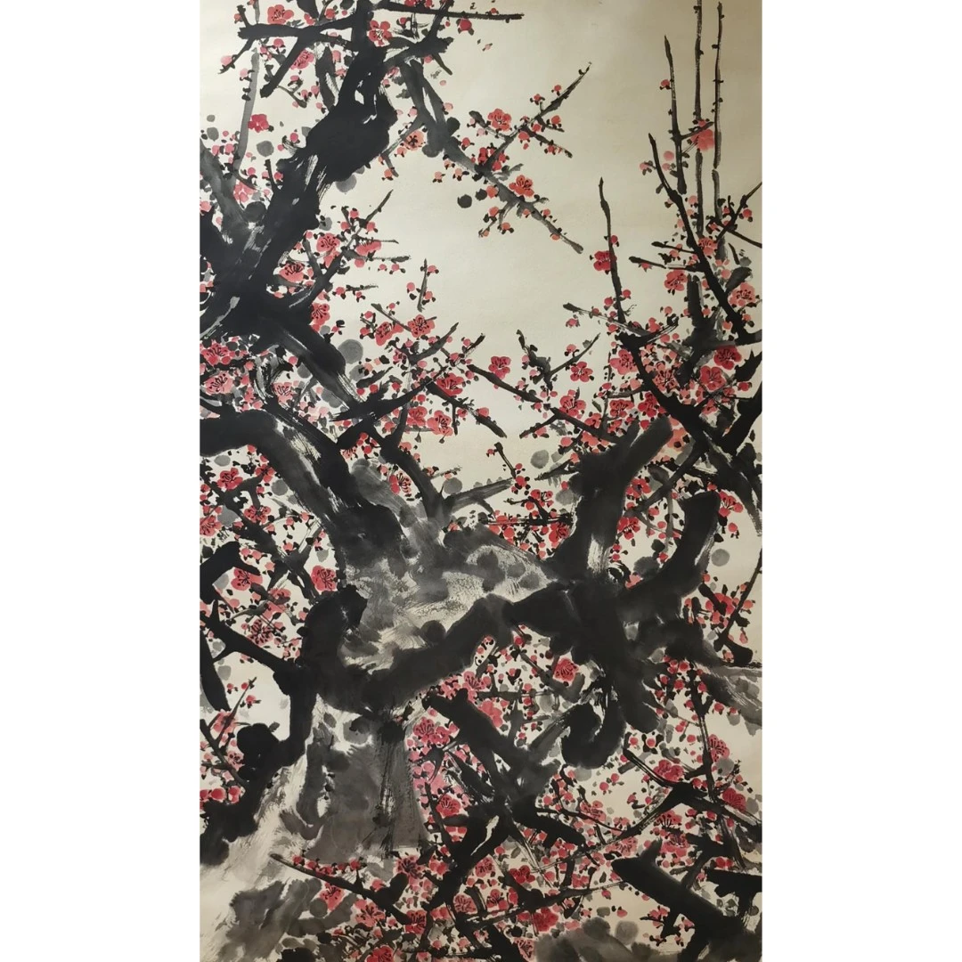 【辽拍】V250709-2-469《梅花》（8.7平尺) 纸本镜片  DD17