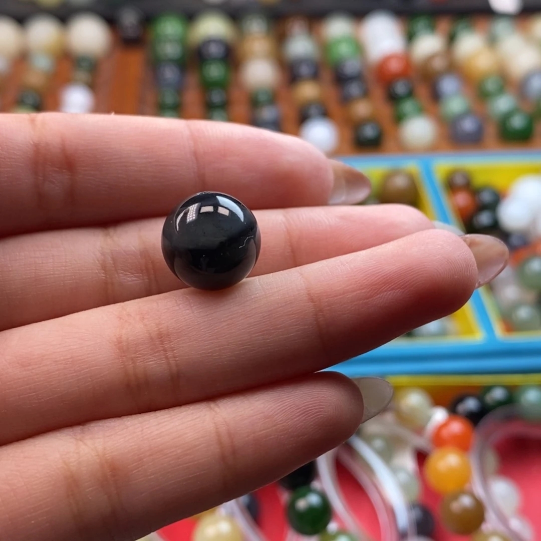 和田玉未镶嵌珠宝奇石福利聚墨青花单珠z12