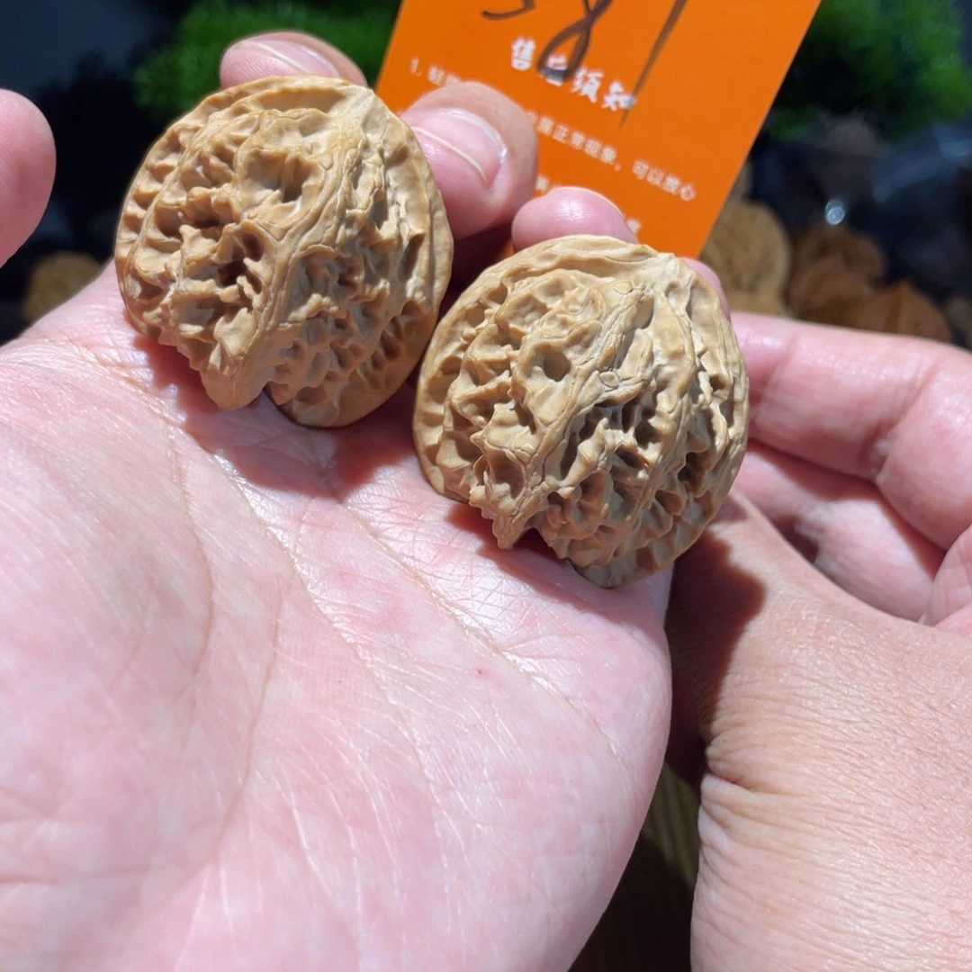 文玩核桃吊坠40苹果园全品十字底387