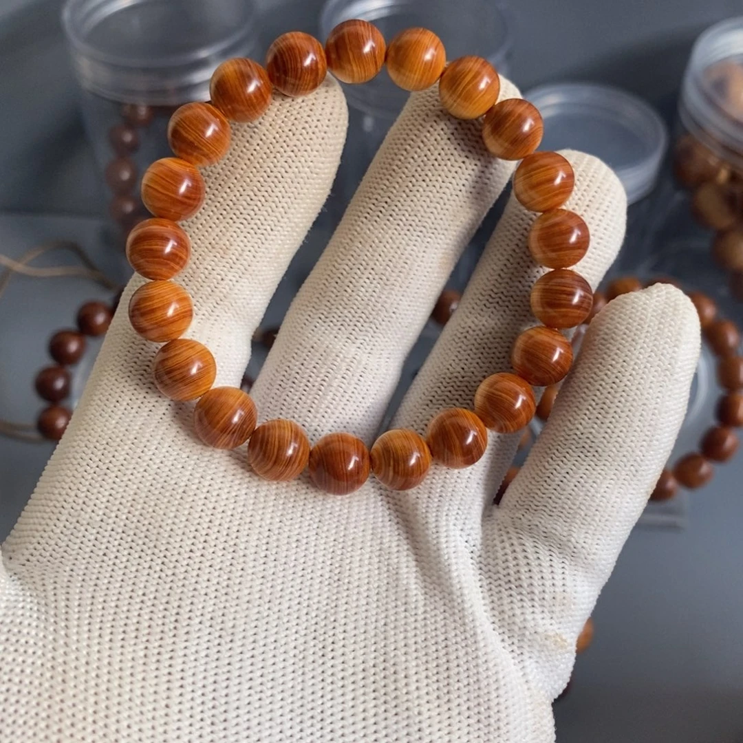 手串/手链柏木（崖柏）1.0骨料红油质感好瓷感强包浆快太行陈化