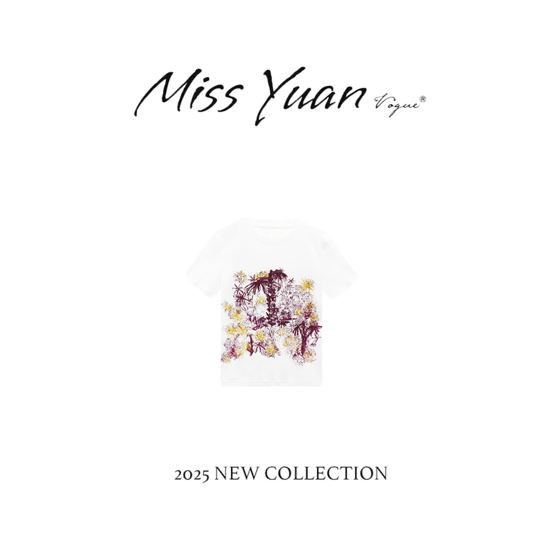 M.Y. 媛总 2025夏季新品时尚休闲短袖 套头T恤MYST772D